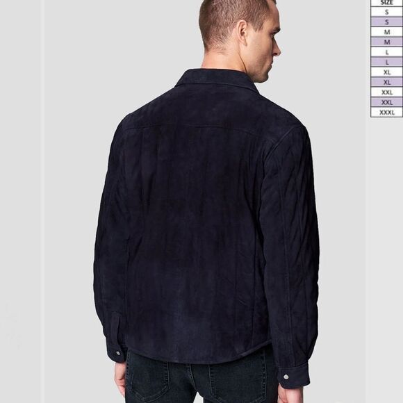 BlankNYC Suede Black Leather Jacket Shirt Men’s Size Large - Picture 2 of 11